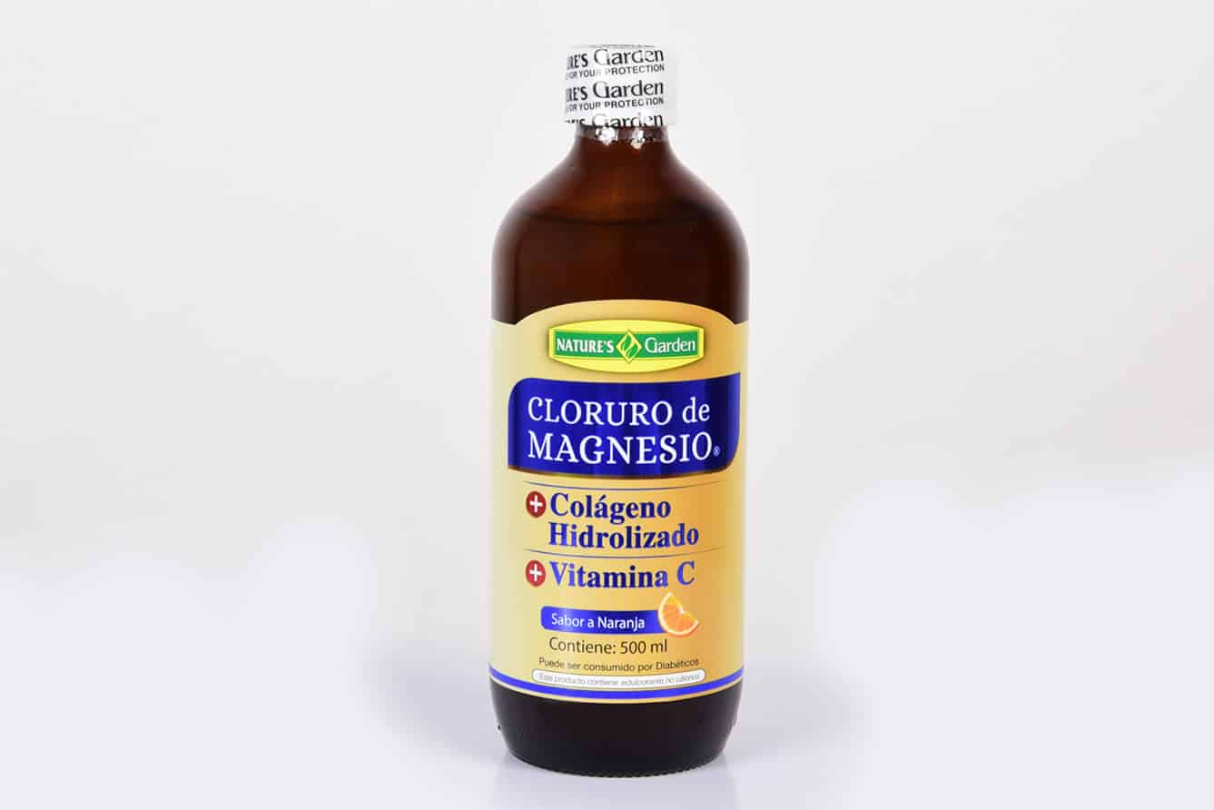 Cloruro de magnesio+colágeno líquido Natures garden – Santo Remedio Panamá